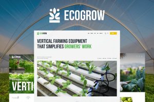 Download EcoGrow Vertical Farming & Green Technologies WordPress Theme + AI