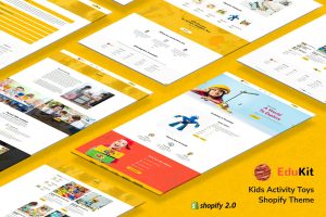 Download Edukit - Educational Toys Store Shopify Theme Educational Toys, Gifts & Books Materials. Apps, Courses, Online Class Single Page Promotion Theme