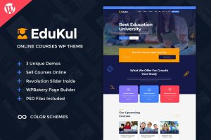 Download Edukul | Online Courses WordPress Theme Powerful Online Courses Theme with LMS Inside
