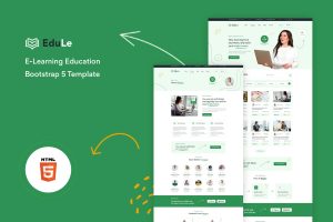 Download Edule - e-Learning Website Template HTML Version It has an excellent web design that comes perfect for building an online education/learning platform