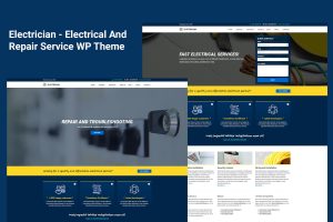 Download Electrician - Electrical Service WordPress air condition, architect, constructor, electric, electrical, electrician, electricity services