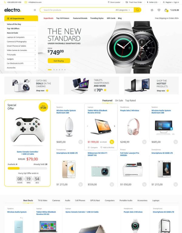 Download Electro Electronics Store WooCommerce Theme Fast eCommerce theme with 1.25s load time. Easy for Affiliates, Dropship & Vendors sites