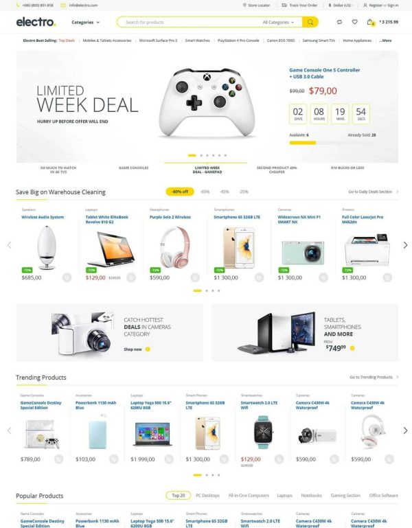 Download Electro Electronics Store WooCommerce Theme Fast eCommerce theme with 1.25s load time. Easy for Affiliates, Dropship & Vendors sites