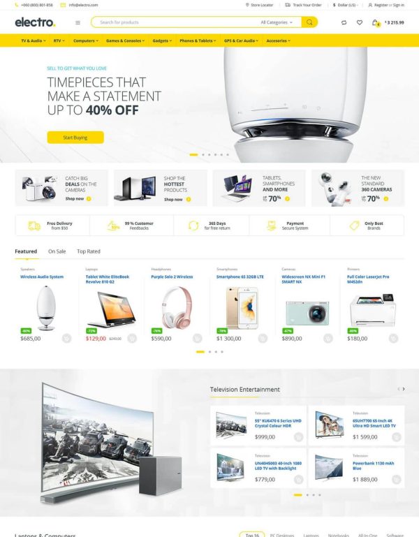 Download Electro Electronics Store WooCommerce Theme Fast eCommerce theme with 1.25s load time. Easy for Affiliates, Dropship & Vendors sites