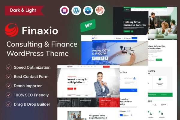 Download Elementor - Consulting & Finance WordPress Theme One Click Demo Import and Easy to Customize