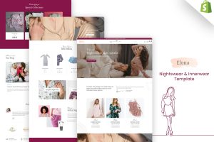 Download Elona - Lingerie, Inner Wear & Nightwear Store Shopify Bikini, Innerwear & Night Wear Fashion Shop Website Template. Casual Clothing Store Online.