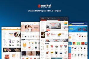 Download eMarket - Creative MultiPurpose HTML 5 Template Awesome Responsive MultiPurpose HTML 5 Template with Mobile Layouts Included