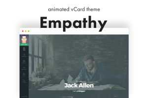 Download Empathy - Animated vCard WordPress Theme Show off your resume and portfolio in a beautiful way to attract your visitors.