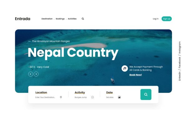 Download Emprise UI | Tour Travel Landing Page | Figma