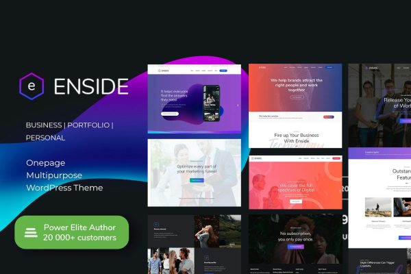 Download Enside - Multipurpose Onepage WordPress theme WordPress theme makes it easier than ever to build a stunning onepage or landing site