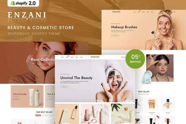 Download Enzani - Beauty & Cosmetics Shopify 2.0 Theme Beauty & Cosmetics Responsive Shopify 2.0 Theme