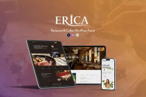 Download Erica - Restaurant & Coffee WordPress Theme bakery, bar, business, woocommerce, restaurant, cafe, coffee, elementor, food, modern, pub, creative