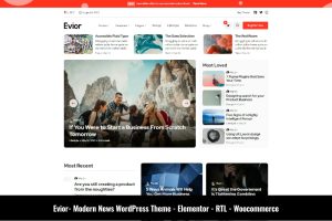 Download Evior - Modern Magazine WordPress Theme Elementor Modern News Magazine WordPress theme High Google Page Speed,