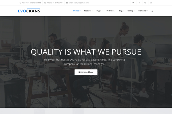 Download Evockans - Responsive Multi-Purpose WordPress Them business theme, creative agency, creative portfolio, fashion store, fast loading, fullscreen, landin