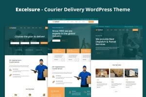 Download Excelsure - Courier Delivery WordPress Theme cargo, courier, delivery, freight, logistics, mover, moving company, packaging, responsive