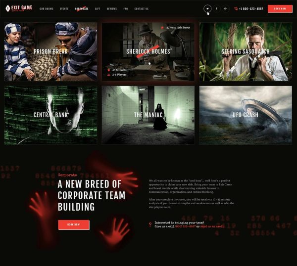 Download Exit Game Real-Life Room Escape WordPress Theme
