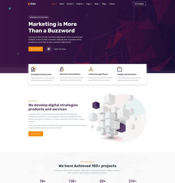 Download Exto - SEO & Marketing Company HTML Template A Professional HTML Template for SEO & Marketing Company and Startups!