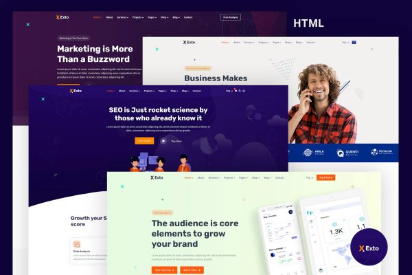 Download Exto - SEO & Marketing Company HTML Template A Professional HTML Template for SEO & Marketing Company and Startups!