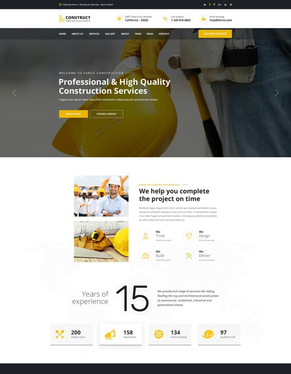 Download Farvis - Multipurpose WordPress Theme building, business, consulting, crypto currency, garden, law, medical, phone repair, plastic surgery