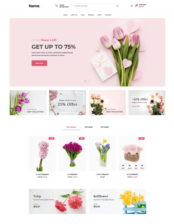 Download Fiama - Flower Shop & Florist Shopify Theme OS 2.0 Fiama - Flower Shop & Florist Multipurpose eCommerce Responsive Shopify Theme OS 2.0