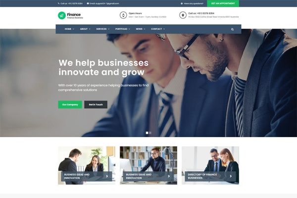 Download Finance - Consulting, Accounting WordPress Theme advisor, analytical, audit, broker, brokerage, business, business wp, company, consulting, consultin