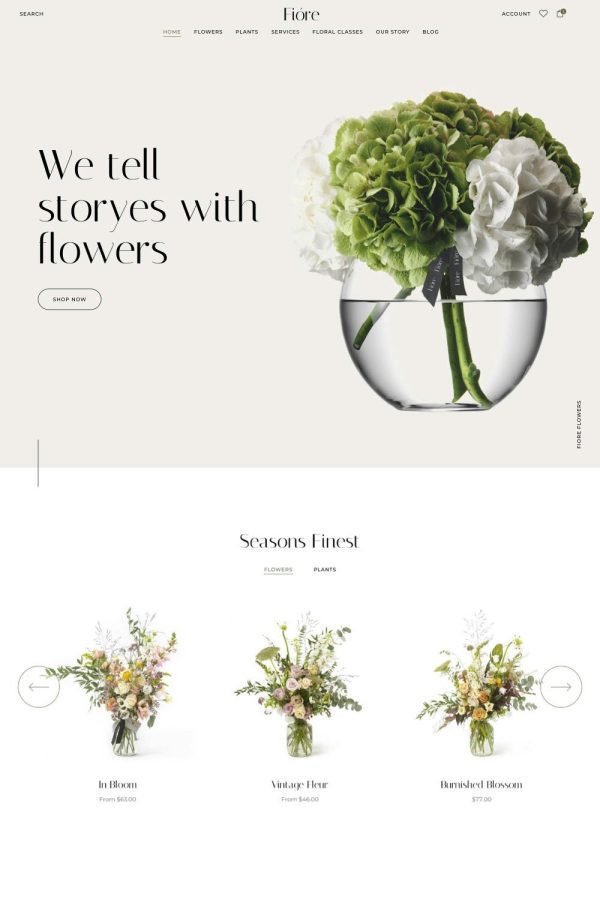 Download Fiore - Flower Florist WooCommerce WordPress The Ultimate Niche WordPress WooCommerce Elementor Pro theme for Flower Shops and Florists