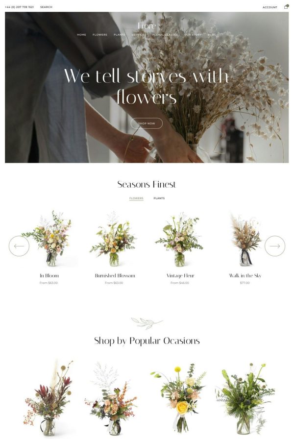 Download Fiore - Flower Florist WooCommerce WordPress The Ultimate Niche WordPress WooCommerce Elementor Pro theme for Flower Shops and Florists