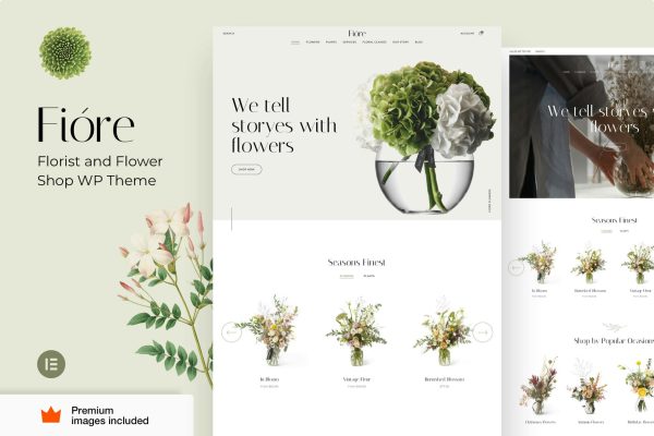 Download Fiore - Flower Florist WooCommerce WordPress The Ultimate Niche WordPress WooCommerce Elementor Pro theme for Flower Shops and Florists