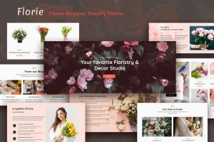Download Florie - Flower Shop, Florist Store Shopify Theme Flower Bouquet, Online flower bokeh delivery Store Websites. Responsive Cakes, Gifts and Flower Shop