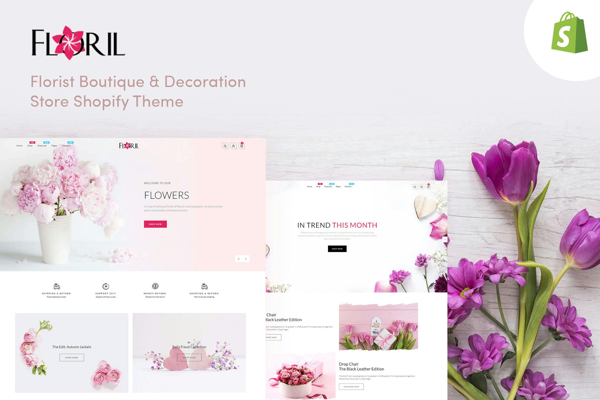 Floril – Florist Boutique & Decoration Store Florist Boutique & Decoration Store Shopify Theme