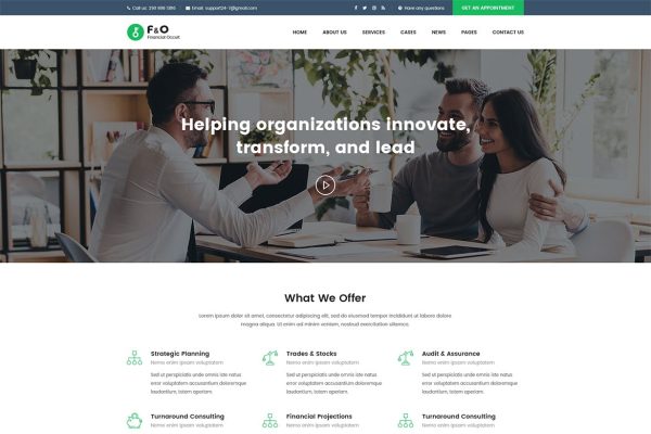 Download F&O - Consultant Finance WordPress Theme advisor, analytical, audit, broker, brokerage, business, business wp, company, consulting, consulti