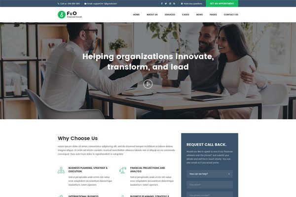 Download F&O - Consultant Finance WordPress Theme advisor, analytical, audit, broker, brokerage, business, business wp, company, consulting, consulti