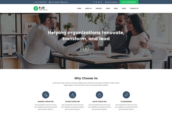 Download F&O - Consultant Finance WordPress Theme advisor, analytical, audit, broker, brokerage, business, business wp, company, consulting, consulti