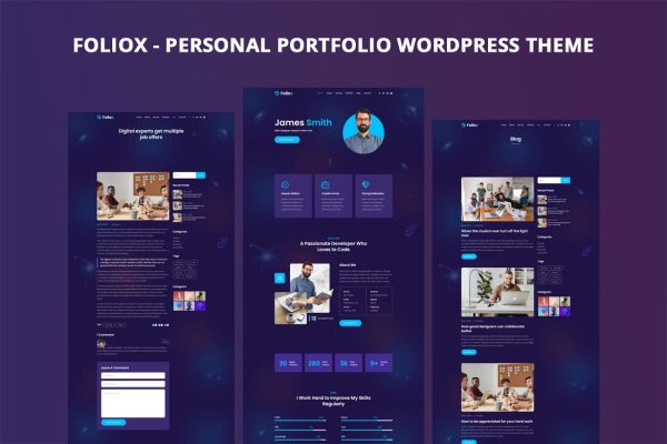 Download Foliox - Personal Portfolio WordPress Theme agency, business card, clean, elementor, freelancer, minimal, modern, multipurpose, onepage