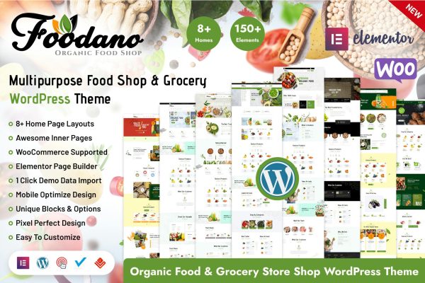 Download Foodano - Natural Food Shop WordPress Theme Foodano – Food & Grocery Theme designed for online groceries, organic bio products and grocery shop