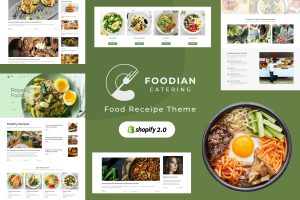 Download Foodian - Food Blog Shopify Store Organic Farm Fresh Online Sea Food Ordening, Meat Shopping eCommerce & Food Delivery Business Theme