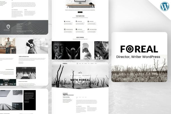 Download Foreal - Director, Writer WordPress Theme Cinematographer,Film Producer,Filmmaking Artist,MotionPicture Creator,Visual Storyteller,Movie Maker