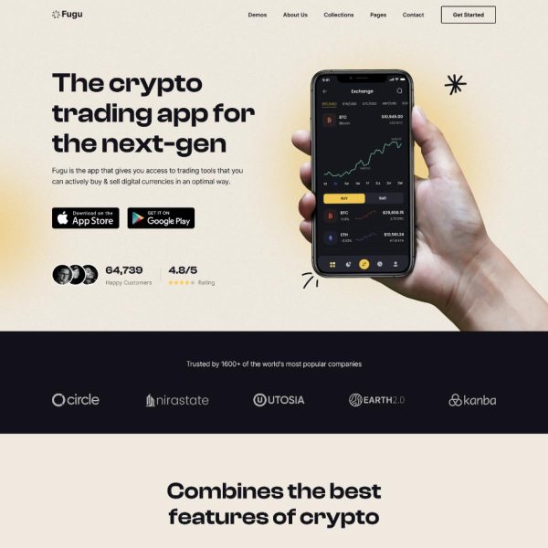 Download Fugu - NFT & Crypto WordPress Theme For NFT & Crypto websites, Crypto Currency, Bitcoin, Cryptocurrency Landing Page