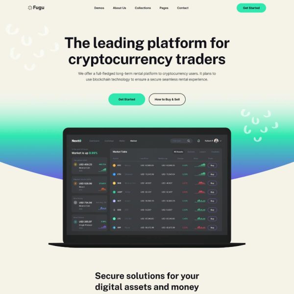 Download Fugu - NFT & Crypto WordPress Theme For NFT & Crypto websites, Crypto Currency, Bitcoin, Cryptocurrency Landing Page