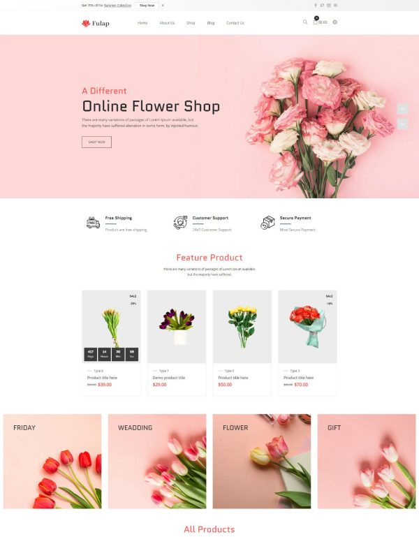 Download Fulap - Flower Store Shopify Theme Fulap – Flower shop Shopify Theme is a sublime, responsive, and skilled Shopify theme