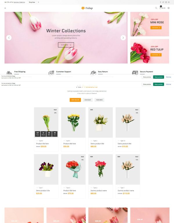 Download Fulap - Flower Store Shopify Theme Fulap – Flower shop Shopify Theme is a sublime, responsive, and skilled Shopify theme