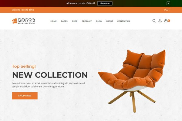 Download Fusta - Furniture Shopify Theme Furniture Shopify Theme, Interior furniture Shop Shopify theme