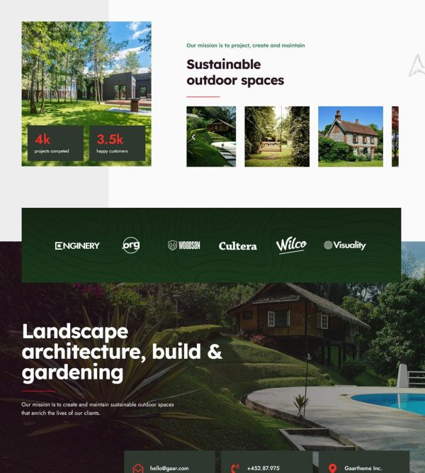 Download Gaar - Landscape Architecture & Garden Design WP Carefully designed niche theme developed for any landscape architecture & design company.