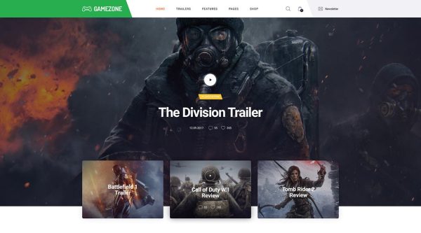 Download Gamezone Gaming Blog & Store WordPress Theme