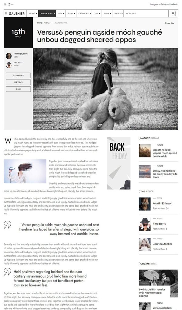 Download Gauthier – Multipurpose Newspaper Theme Elegant and Flexible WordPress theme for Modern Newspaper Theme.