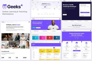 Download Geeks - Online Learning Marketplace WordPress Them Create