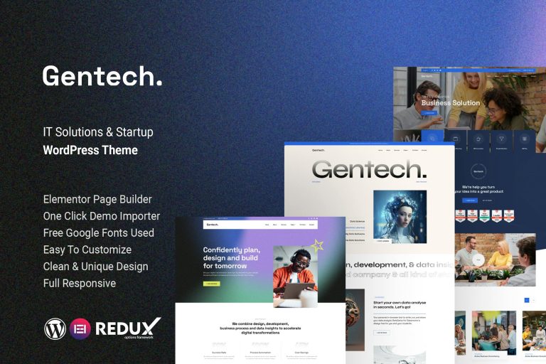 Download Gentech – IT Solutions & Startup WordPress Theme