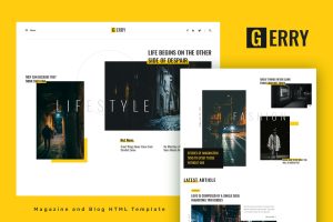 Download Gerry Blog and Magazine HTML Template