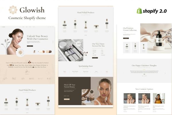 Download Glowish - Beauty Store Shopify Theme Skincare and Cosmetics eCommerce Shopify Theme. Makeup, Beauty care, Salon and Massage Spa Websites.