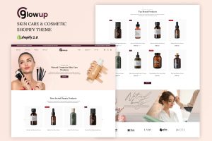 Download Glowup - Beauty Store Shopify Theme Skincare and Cosmetics eCommerce Shopify Theme. Makeup, Beauty care, Salon and Massage Spa Websites.